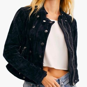 Free People Dusk Till Dawn Velvet Jacket